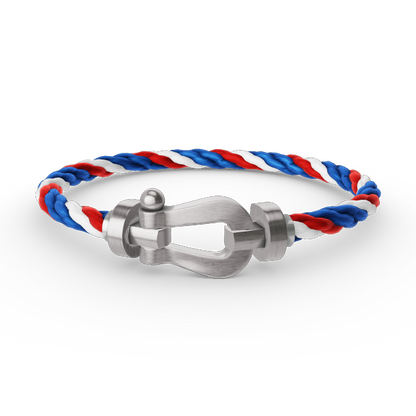 [Novalux]FORCE LARGE HORSESHOE BRACELET - WHITE GOLD