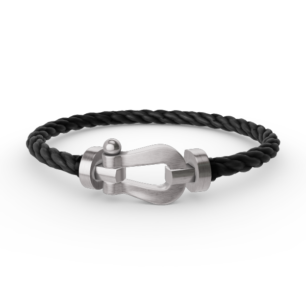 [Novalux]FORCE LARGE HORSESHOE BRACELET - WHITE GOLD