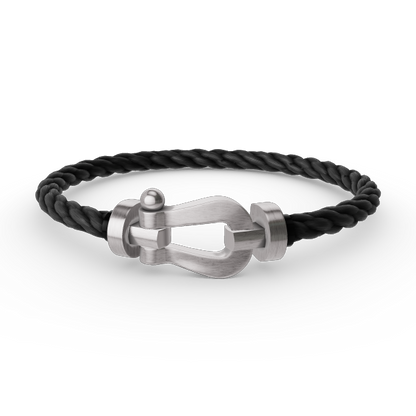 [Novalux]FORCE LARGE HORSESHOE BRACELET - WHITE GOLD