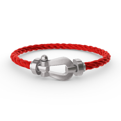 [Novalux]FORCE LARGE HORSESHOE BRACELET - WHITE GOLD