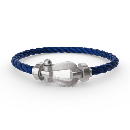 [Novalux]FORCE LARGE HORSESHOE BRACELET - WHITE GOLD