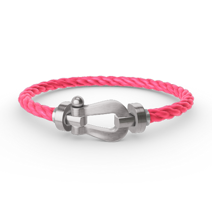 [Novalux]FORCE LARGE HORSESHOE BRACELET - WHITE GOLD