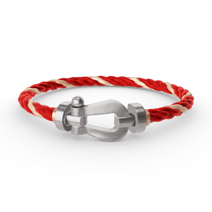 [Novalux]FORCE LARGE HORSESHOE BRACELET - WHITE GOLD