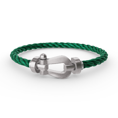 [Novalux]FORCE LARGE HORSESHOE BRACELET - WHITE GOLD
