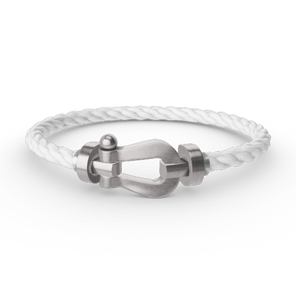 [Novalux]FORCE LARGE HORSESHOE BRACELET - WHITE GOLD