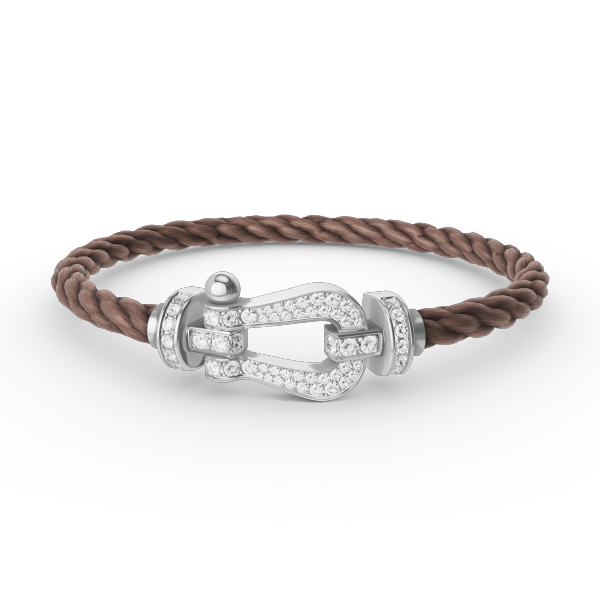 [Novalux]FORCE LARGE HORSESHOE FULL DIAMOND BRACELET - WHITE GOLD