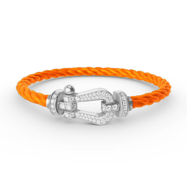 [Novalux]FORCE LARGE HORSESHOE FULL DIAMOND BRACELET - WHITE GOLD