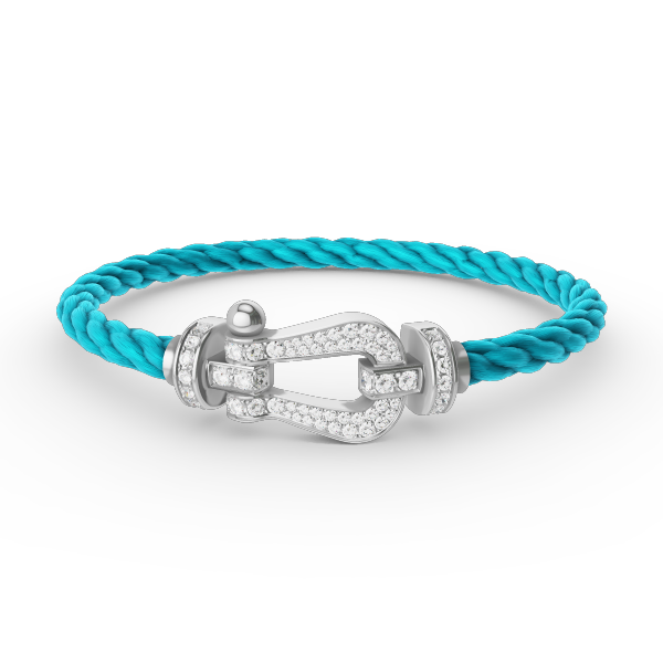 [Novalux]FORCE LARGE HORSESHOE FULL DIAMOND BRACELET - WHITE GOLD
