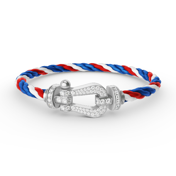 [Novalux]FORCE LARGE HORSESHOE FULL DIAMOND BRACELET - WHITE GOLD