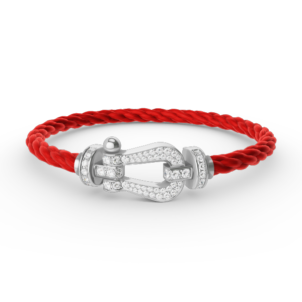 [Novalux]FORCE LARGE HORSESHOE FULL DIAMOND BRACELET - WHITE GOLD