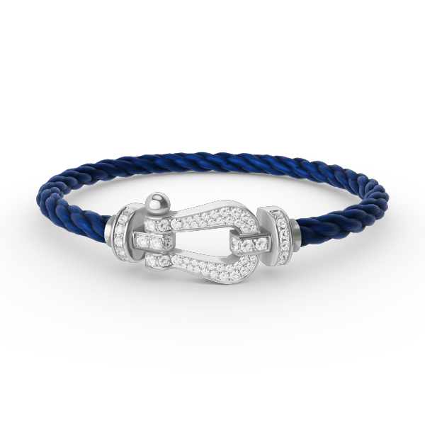 [Novalux]FORCE LARGE HORSESHOE FULL DIAMOND BRACELET - WHITE GOLD