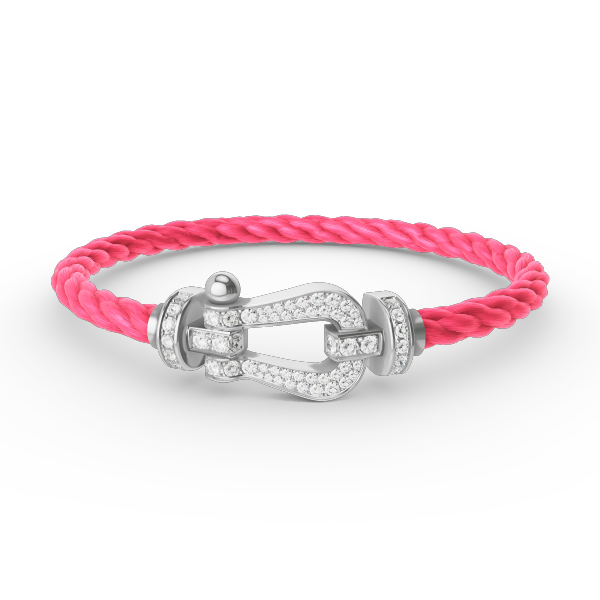 [Novalux]FORCE LARGE HORSESHOE FULL DIAMOND BRACELET - WHITE GOLD