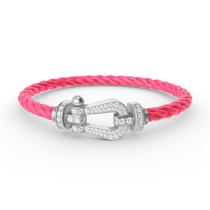[Novalux]FORCE LARGE HORSESHOE FULL DIAMOND BRACELET - WHITE GOLD