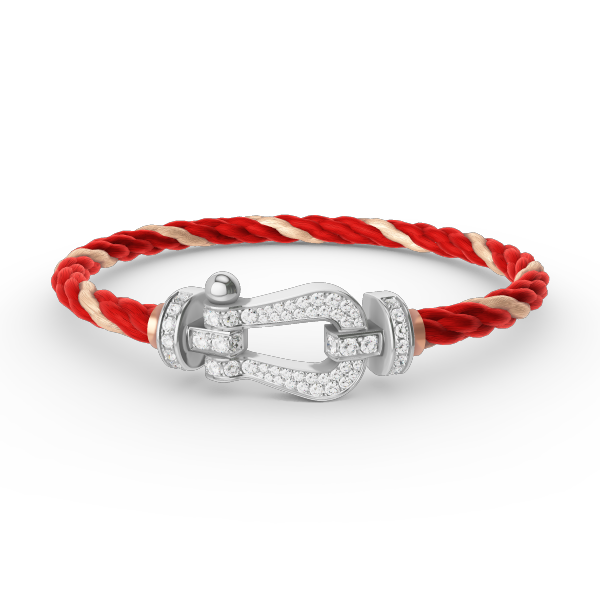 [Novalux]FORCE LARGE HORSESHOE FULL DIAMOND BRACELET - WHITE GOLD