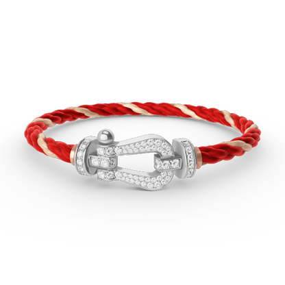 [Novalux]FORCE LARGE HORSESHOE FULL DIAMOND BRACELET - WHITE GOLD