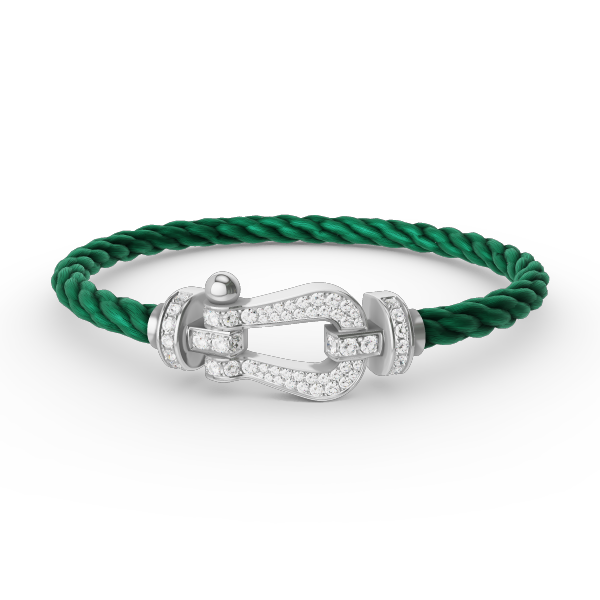 [Novalux]FORCE LARGE HORSESHOE FULL DIAMOND BRACELET - WHITE GOLD