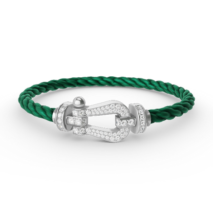 [Novalux]FORCE LARGE HORSESHOE FULL DIAMOND BRACELET - WHITE GOLD