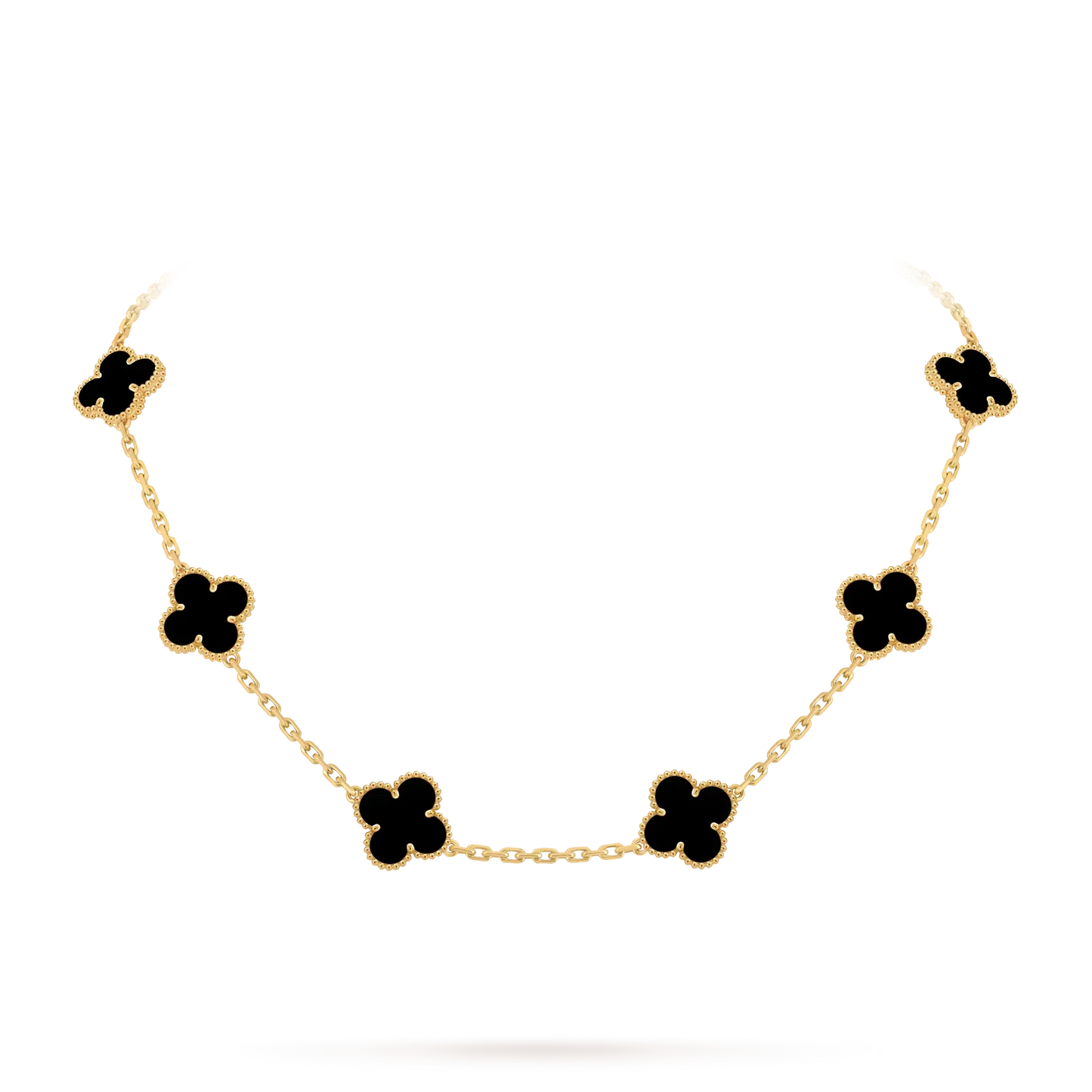 [Novalux]CLASSIC LUCKY 10-MOTIF CLOVER NECKLACE GOLD COLLECTION