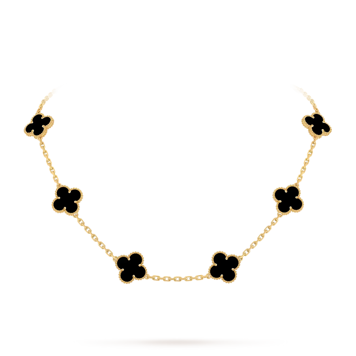 [Novalux]CLASSIC LUCKY 10-MOTIF CLOVER NECKLACE GOLD COLLECTION